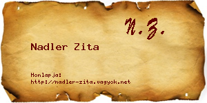 Nadler Zita névjegykártya